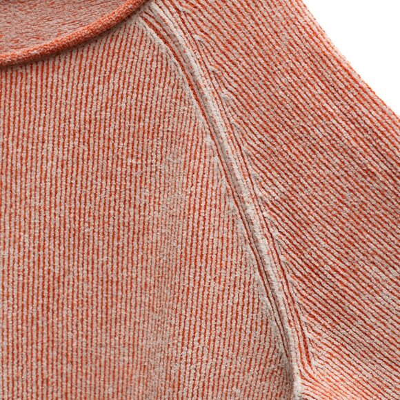 Free People Lenox Tunic Sweater Small Carrot Cake Oversized Ribbed Soft Knit - Picture 2 of 9